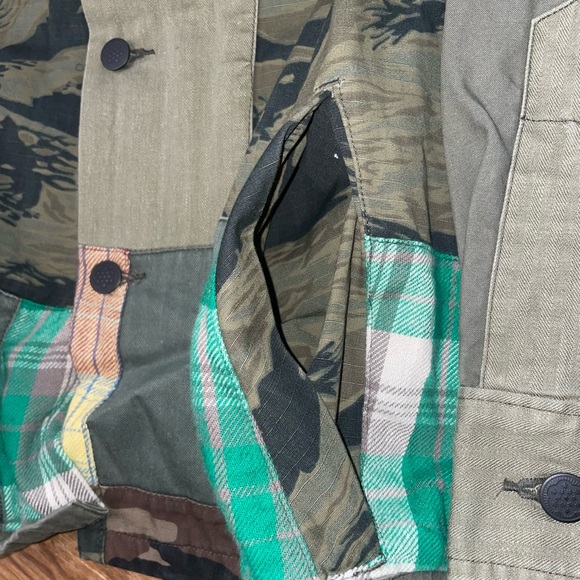 RRL Flannel Patchwork Military Jacket - Picture 15 of 15
